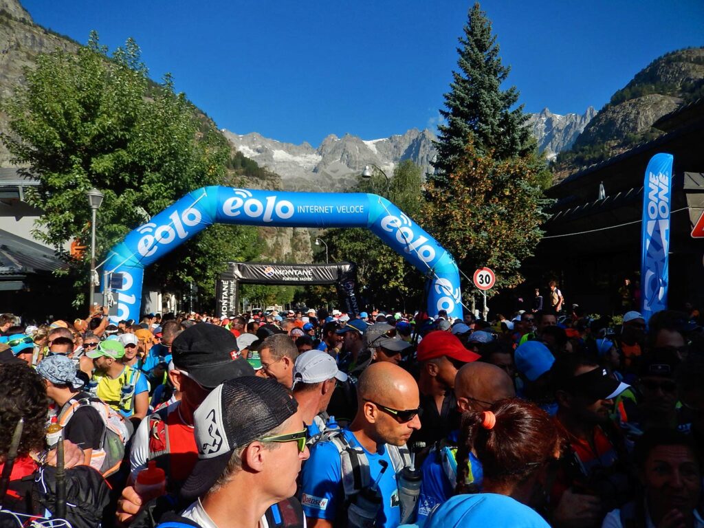 Partenza del Tor des Geants a Courmayeur.