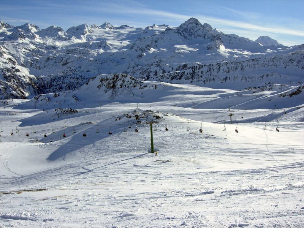 Veduta delle piste di La Thuile.