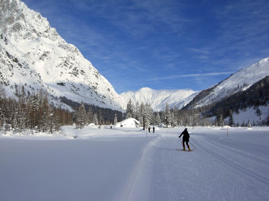 La Val Ferret, paradiso dello sci da fondo.