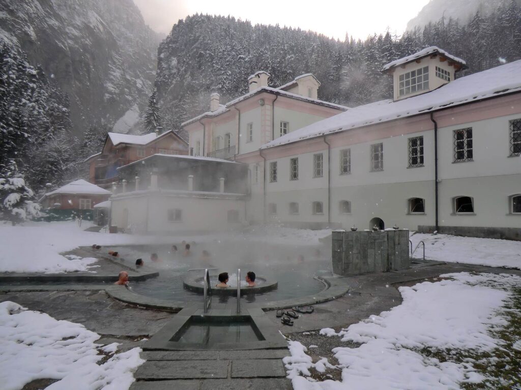 Momento di sauna alle terme di Pré-Saint-Didier.