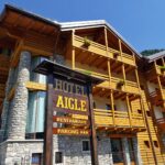 Scorcio dell'Hotel Aigle a Courmayeur Mont Blanc.